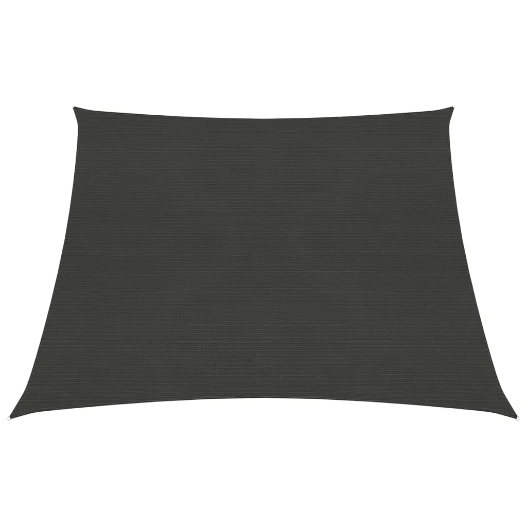 VidaXL Zonnezeil 160 g/m² 4/5x4 m HDPE antracietkleurig