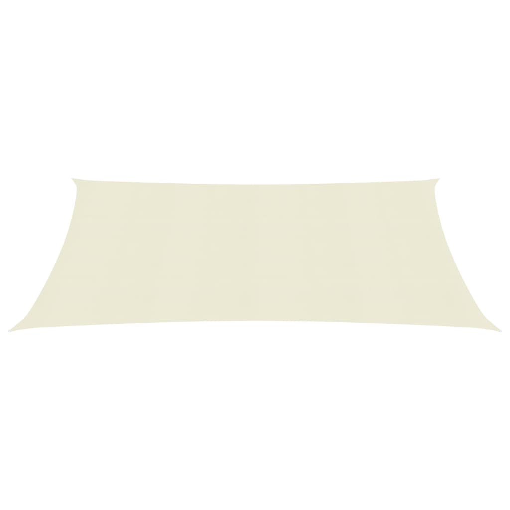 VidaXL Zonnezeil 160 g/m² 2,5x3,5 m HDPE crèmekleurig