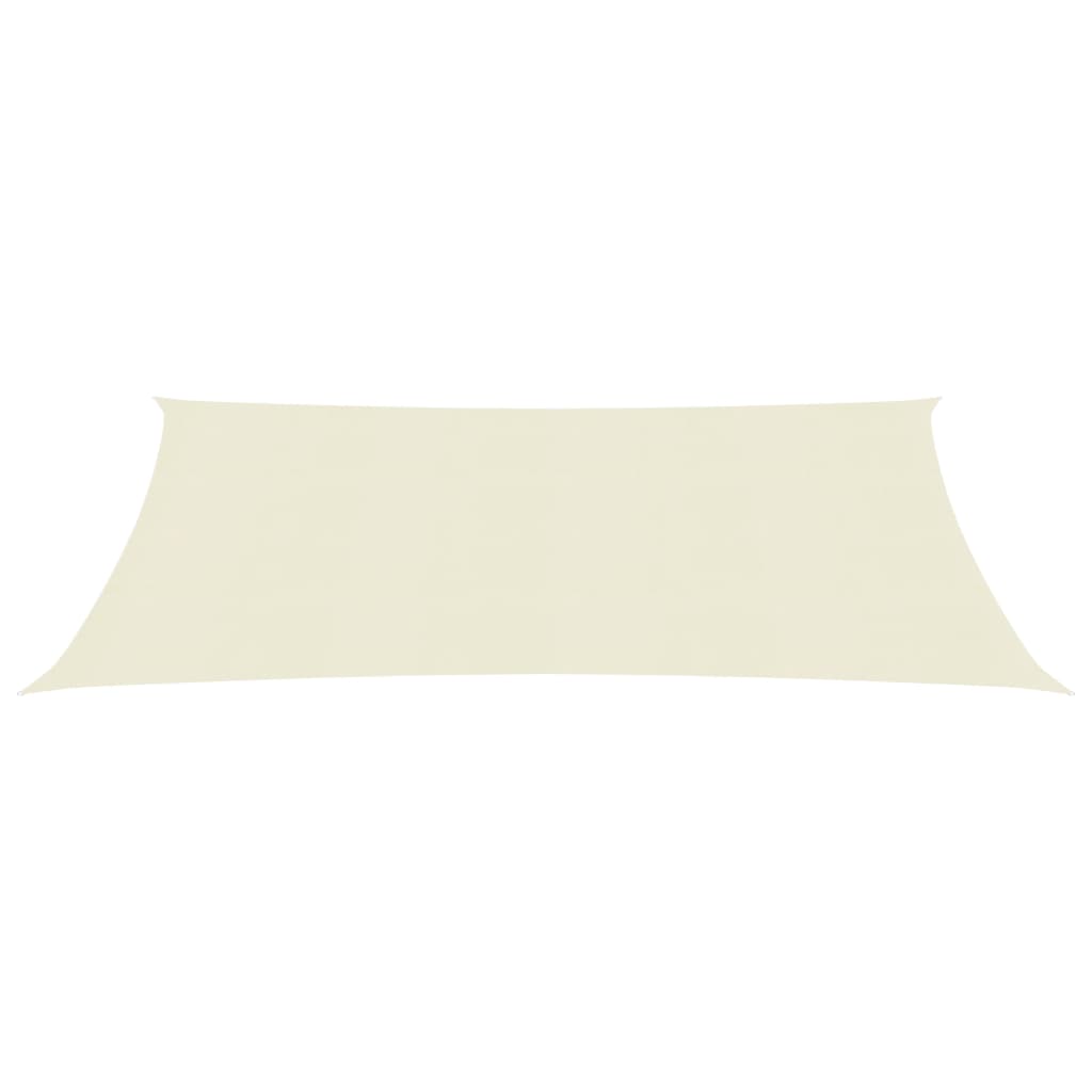 VidaXL Zonnezeil 160 g/m² 6x7 m HDPE crèmekleurig