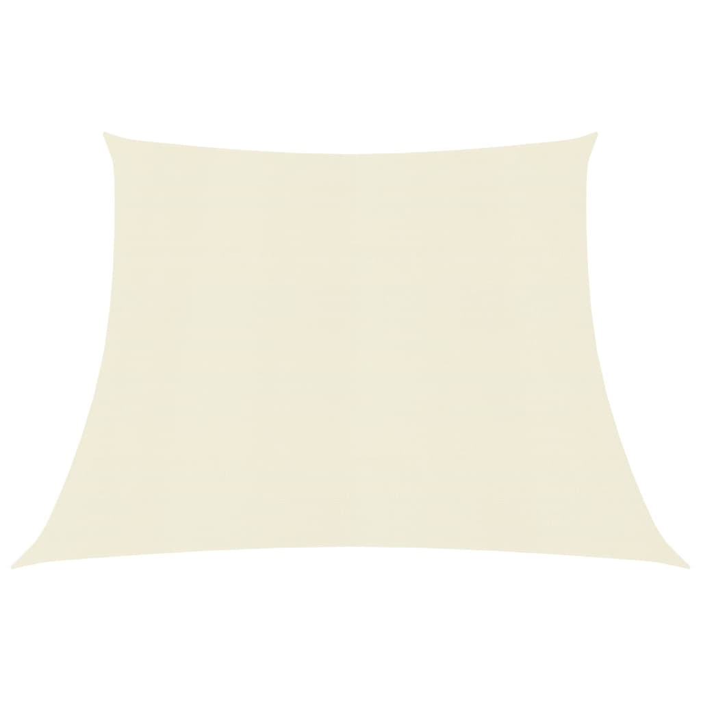 VidaXL Zonnezeil 160 g/m² 4/5x4 m HDPE crèmekleurig