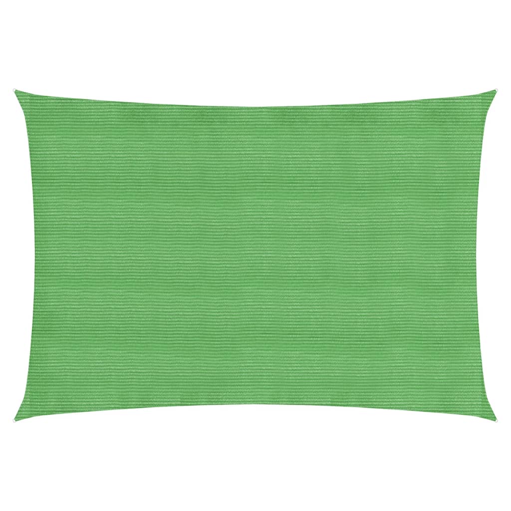 VidaXL Zonnezeil rechthoekig 160 g/m² 2x3,5 m HDPE lichtgroen