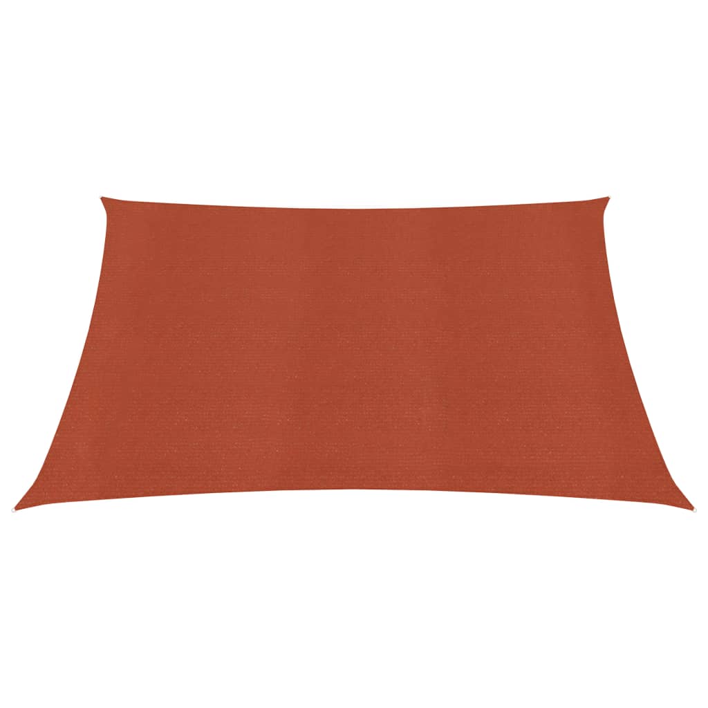 VidaXL Zonnezeil 160 g/m² 2x2 m HDPE terracottakleurig