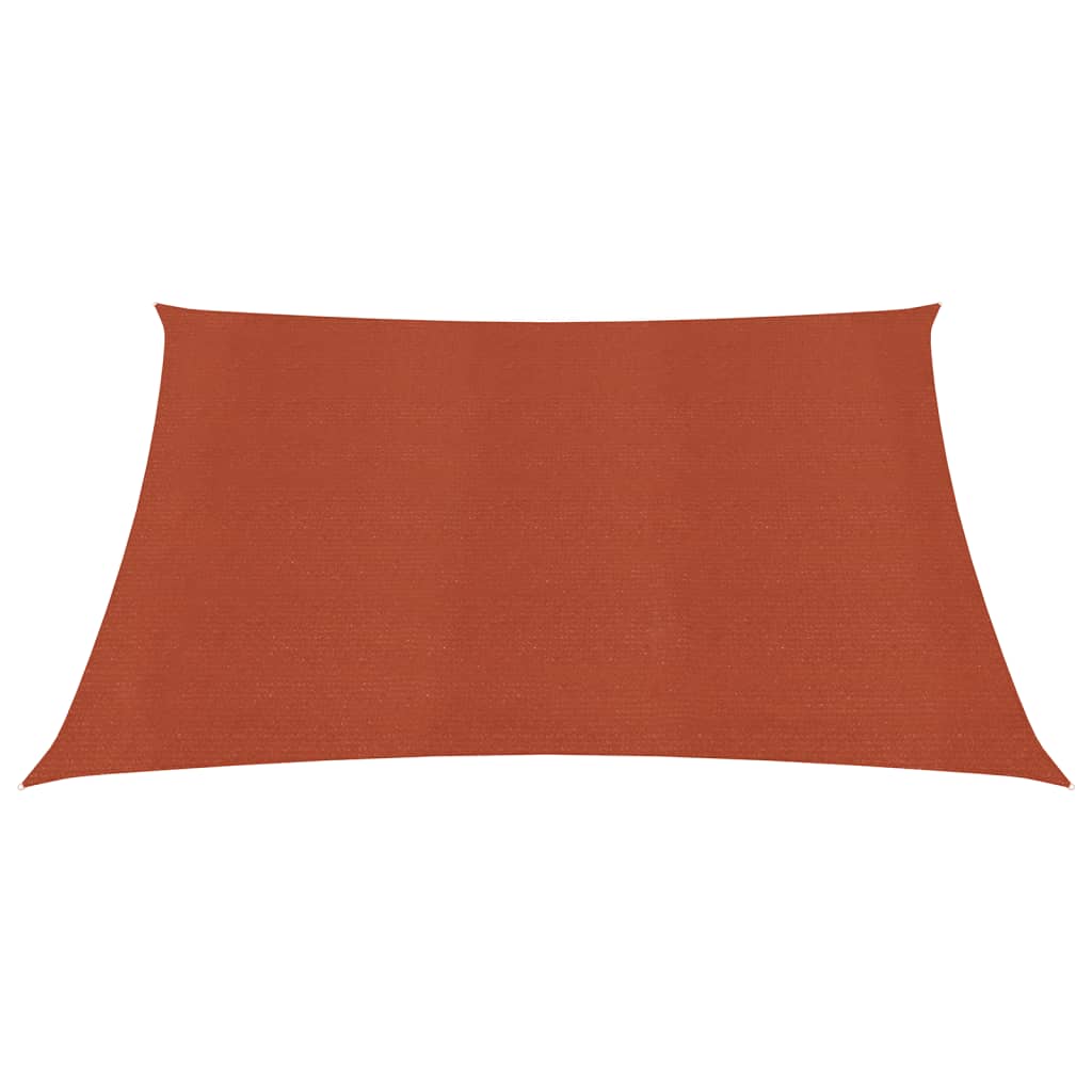 VidaXL Zonnezeil 160 g/m² vierkant 2,5x2,5 m HDPE terracottakleurig