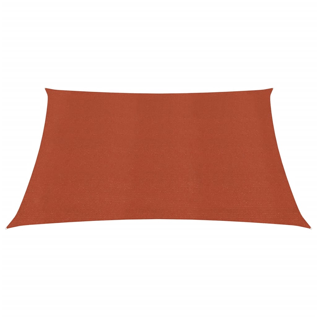 VidaXL Zonnezeil 160 g/m² vierkant 3,6x3,6 m HDPE terracottakleurig
