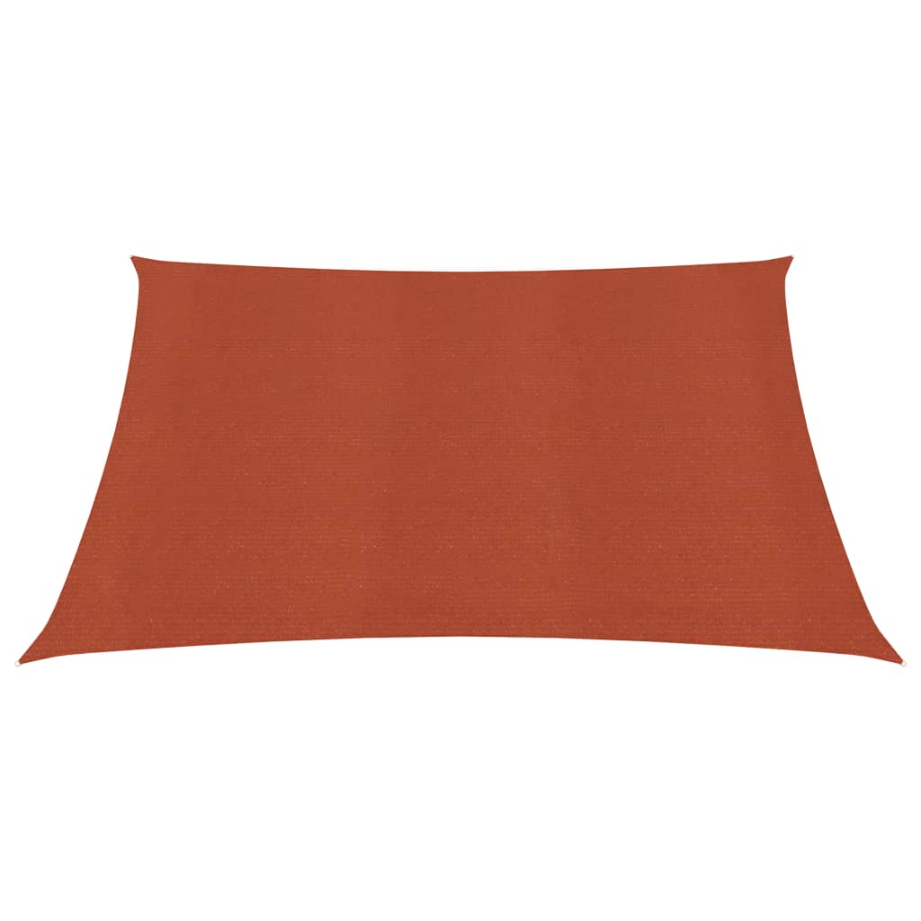 Vidaxl zonnezeil 160 g m² 2x2,5 m hdpe terracottakleurig