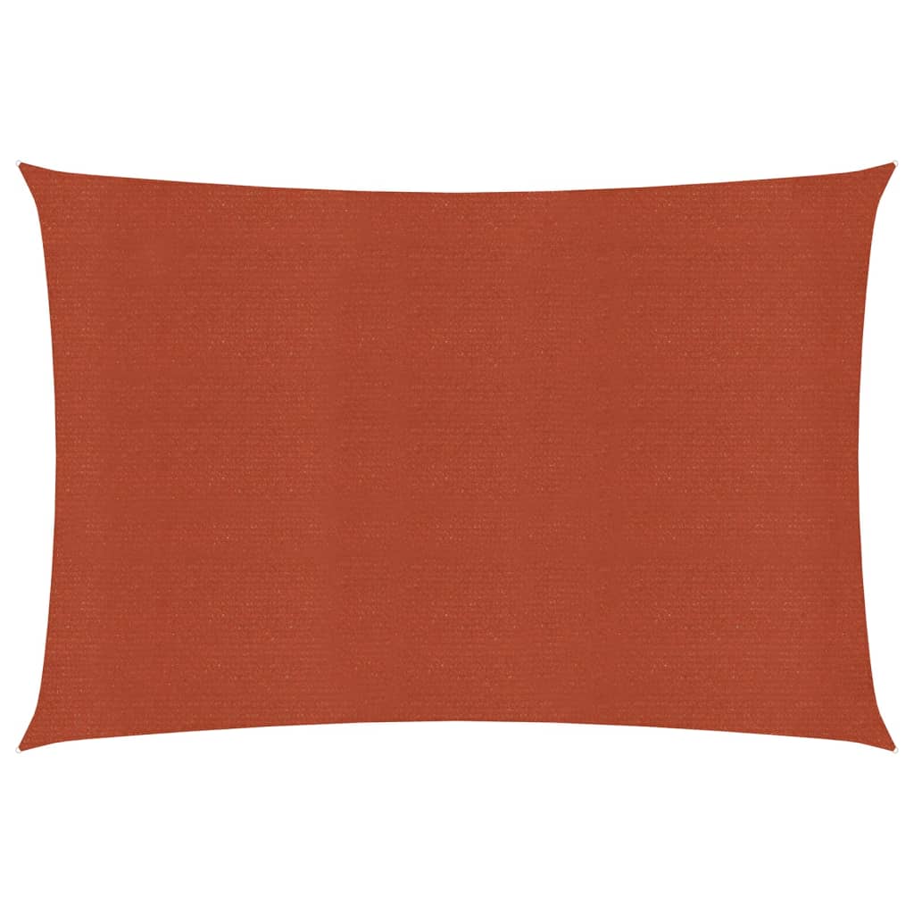 Vidaxl zonnezeil 160 g m² 2,5x4,5 m hdpe terracottakleurig