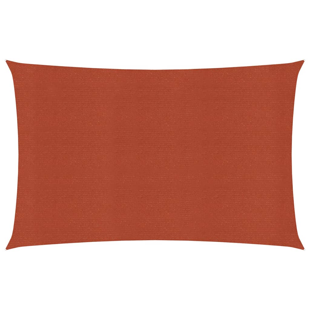 Vidaxl zonnezeil 160 g m² 2,5x5 m hdpe terracottakleurig