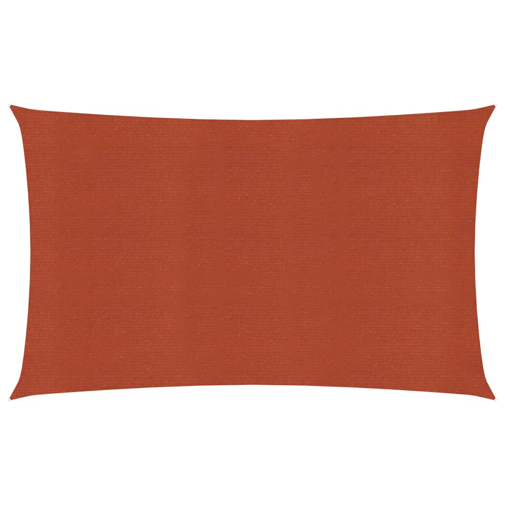 Vidaxl zonnezeil 160 g m² 3x6 m hdpe terracottakleurig