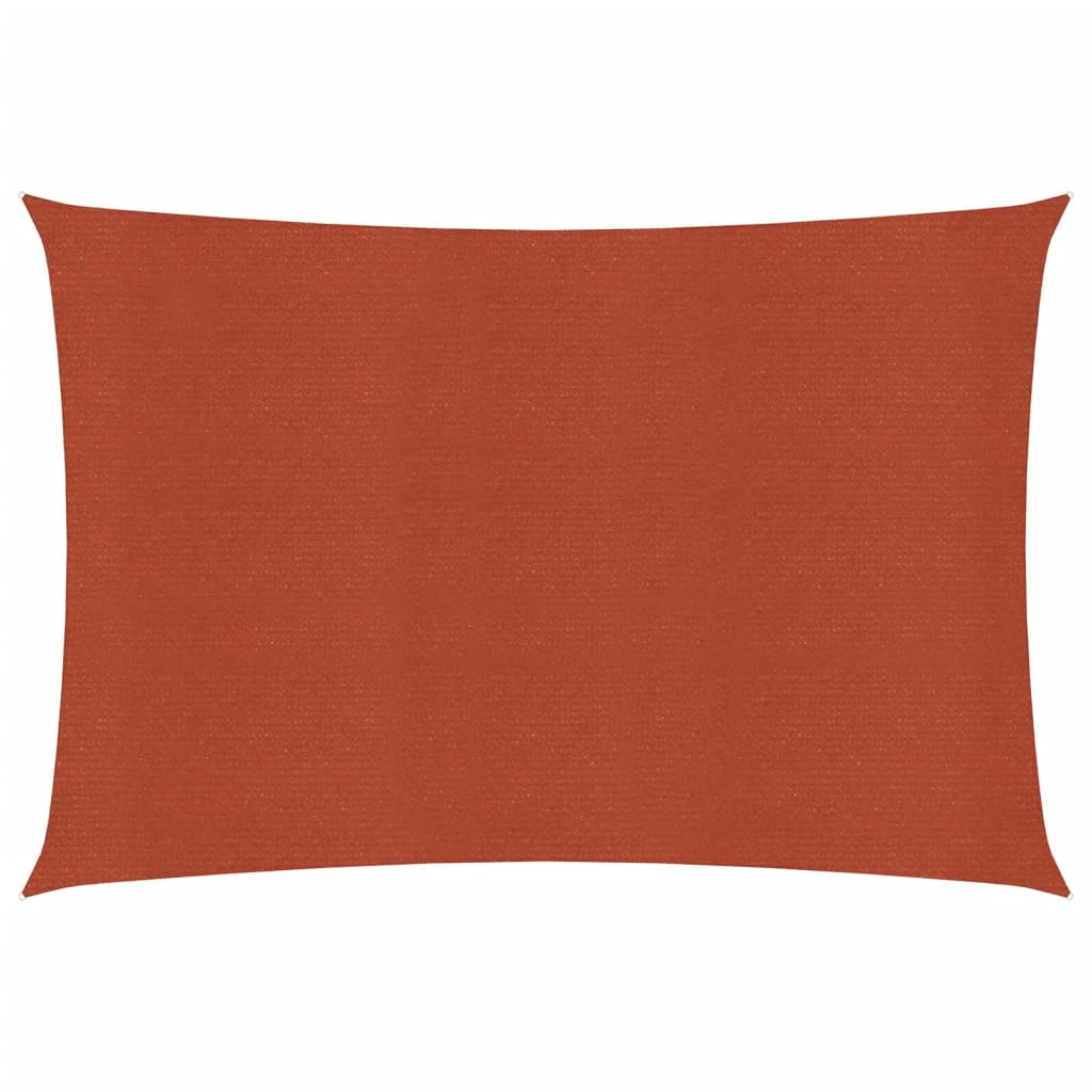 Vidaxl zonnezeil 160 g m² rechthoekig 3,5x4,5 m hdpe terracottakleurig