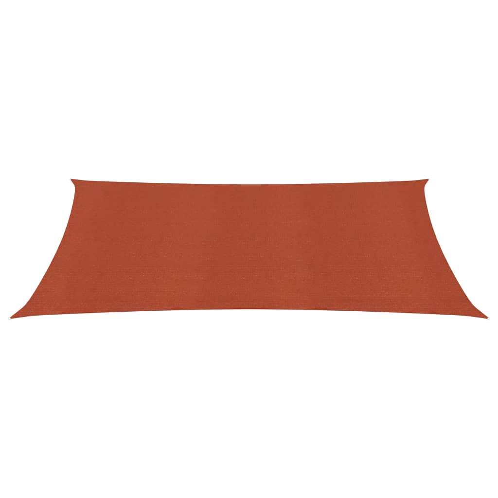 Vidaxl zonnezeil 160 g m² rechthoekig 3,5x5 m hdpe terracottakleurig