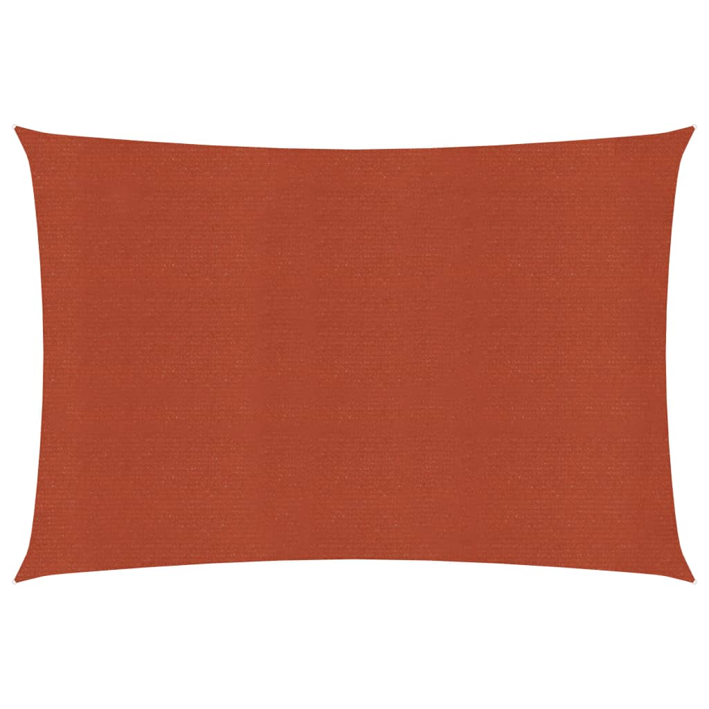 Vidaxl zonnezeil 160 g m² 5x7 m hdpe terracottakleurig