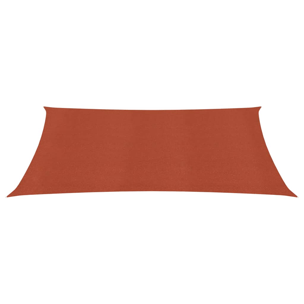 Vidaxl zonnezeil 160 g m² 5x7 m hdpe terracottakleurig