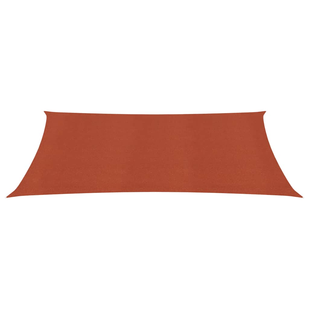 Vidaxl zonnezeil 160 g m² 6x8 m hdpe terracottakleurig
