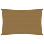 Vidaxl zonnezeil 160 g m² 3x5 m hdpe taupe