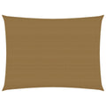 Vidaxl zonnezeil 160 g m² 6x7 m hdpe taupe