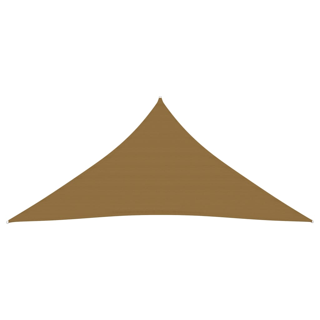 Vidaxl zonnezeil 160 g m² 5x6x6 m hdpe taupe