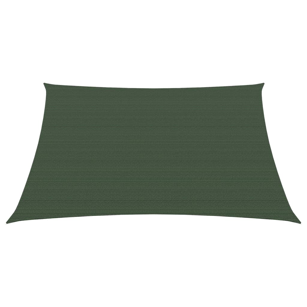 Vidaxl zonnezeil 160 g m² 2,5x2,5 m hdpe donkergroen