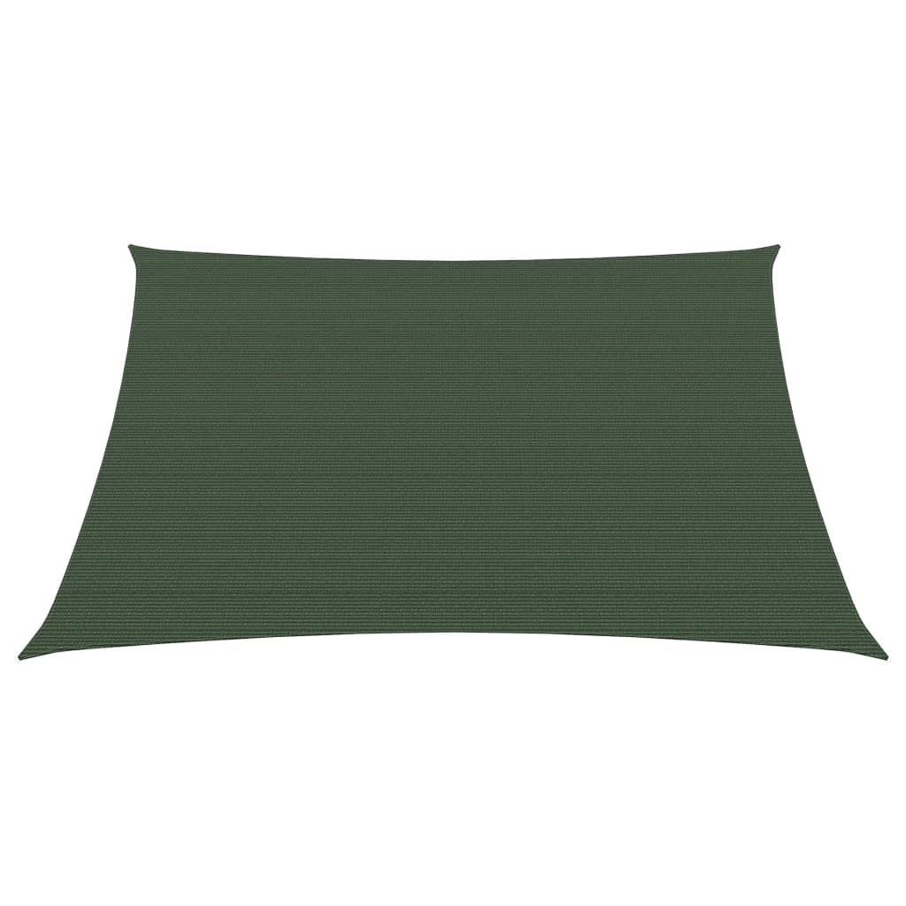 VidaXL Zonnezeil 160 g m² 5x5 m HDPE donkergroen
