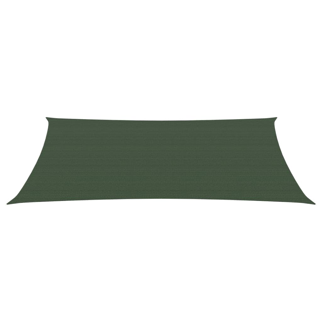 Vidaxl zonnezeil 160 g m² 5x7 m hdpe donkergroen