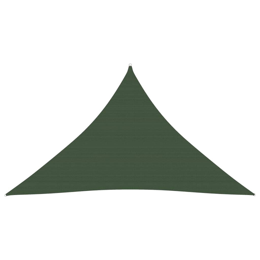 Vidaxl zonnezeil 160 g m² 3,5x3,5x4,9 m hdpe donkergroen