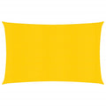 VidaXL Zonnezeil 160 g/m² 2x4 m HDPE geel