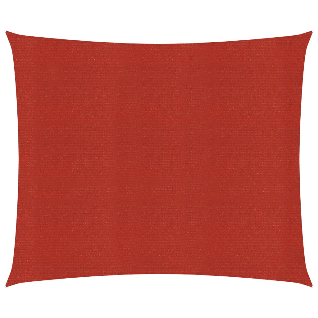 Vidaxl zonnezeil 160 g m² 2,5x2,5 m hdpe rood