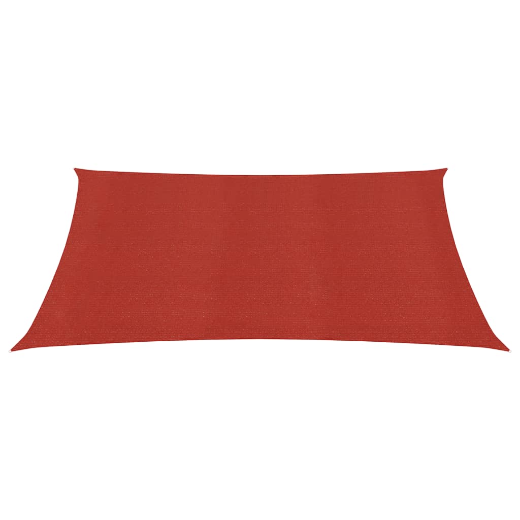 Vidaxl zonnezeil 160 g m² 3x3 m hdpe rood