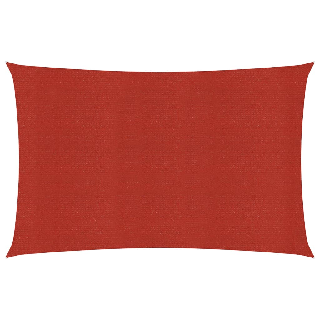 Vidaxl zonnezeil 160 g m² 2,5x5 m hdpe rood