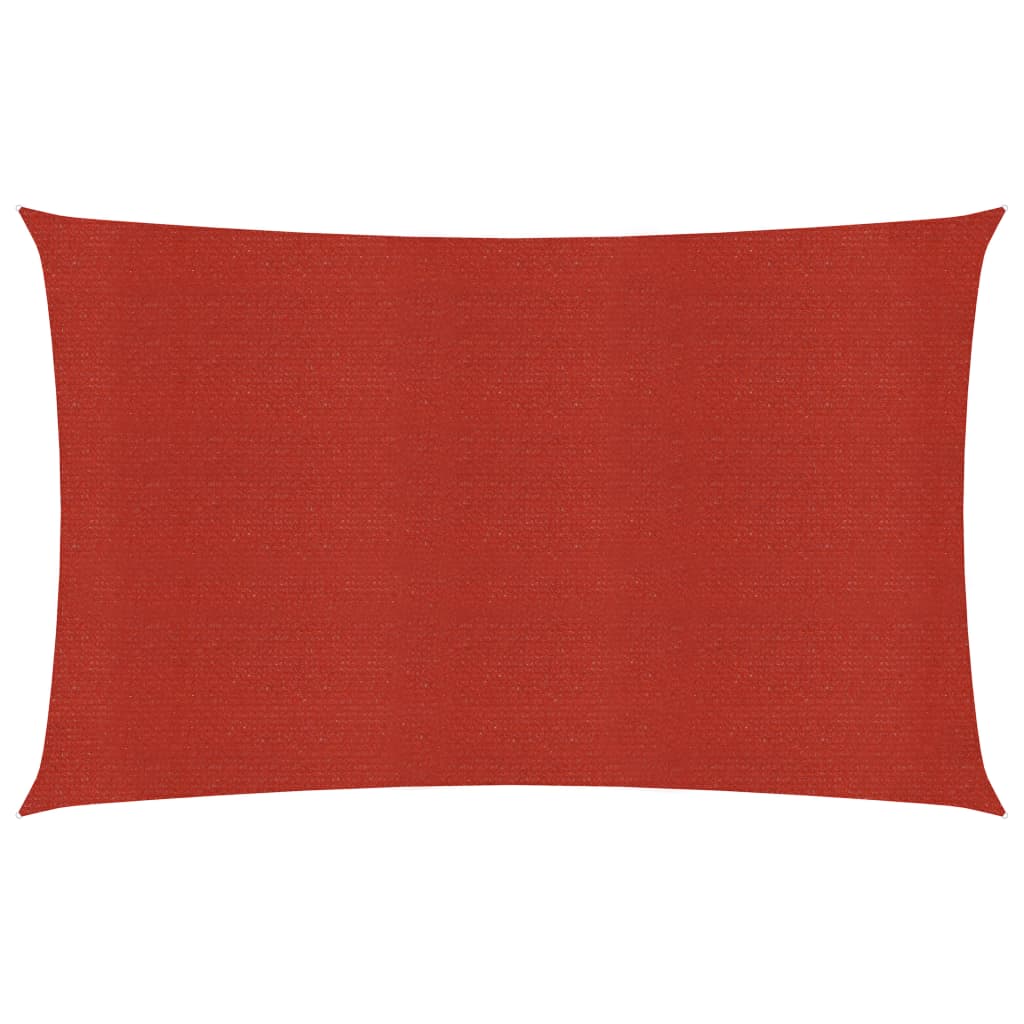 Vidaxl zonnezeil 160 g m² 3x5 m hdpe rood