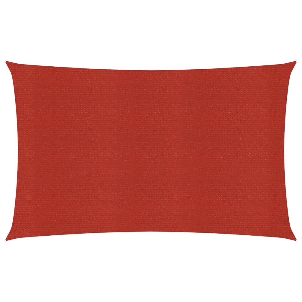 Vidaxl zonnezeil 160 g m² 3x6 m hdpe rood