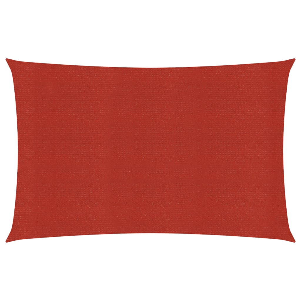 Vidaxl zonnezeil 160 g m² 3,5x4,5 m hdpe rood