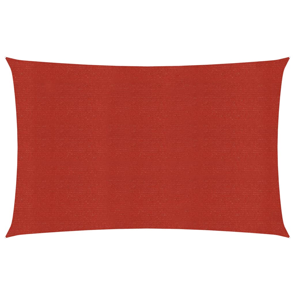 Vidaxl zonnezeil 160 g m² 3,5x5 m hdpe rood