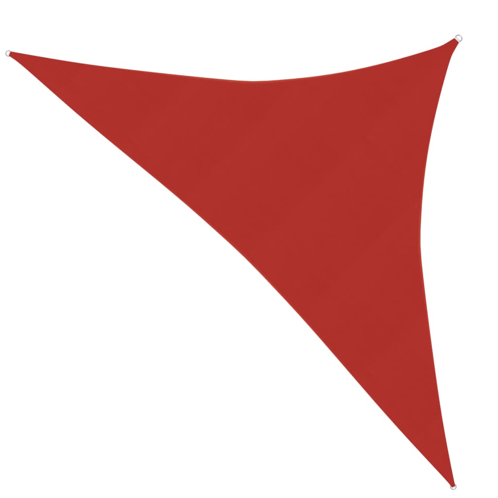 Vidaxl zonnezeil 160 g m² 3,5x3,5x4,9 m hdpe rood