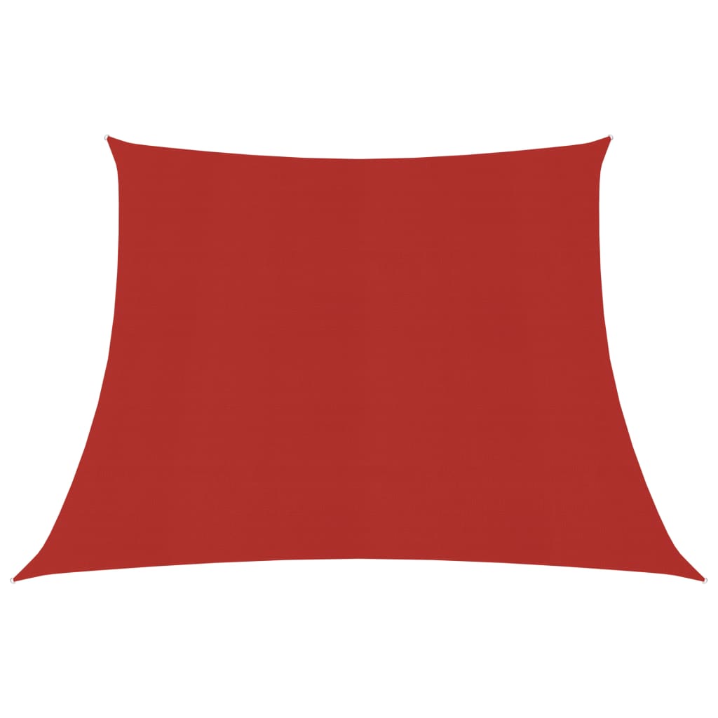 Vidaxl zonnezeil 160 g m² 3 4x3 m hdpe rood