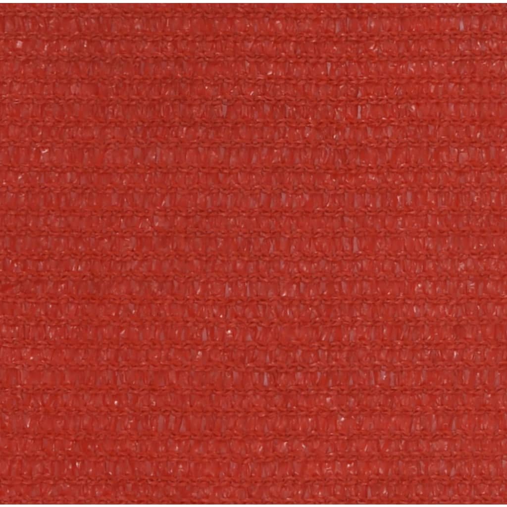 Vidaxl zonnezeil 160 g m² 3 4x3 m hdpe rood