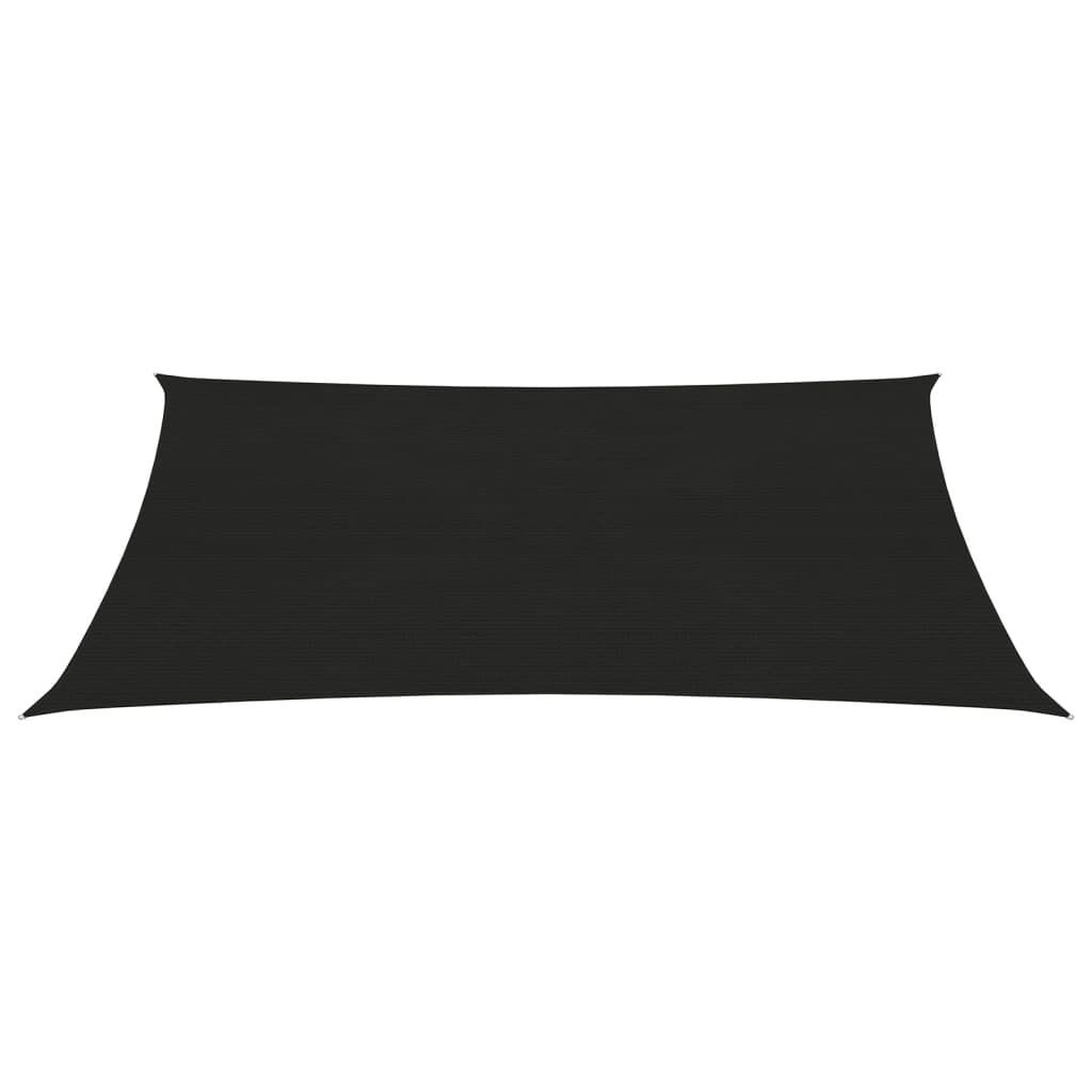 Vidaxl zonnezeil 160 g m² 2,5x3,5 m hdpe zwart