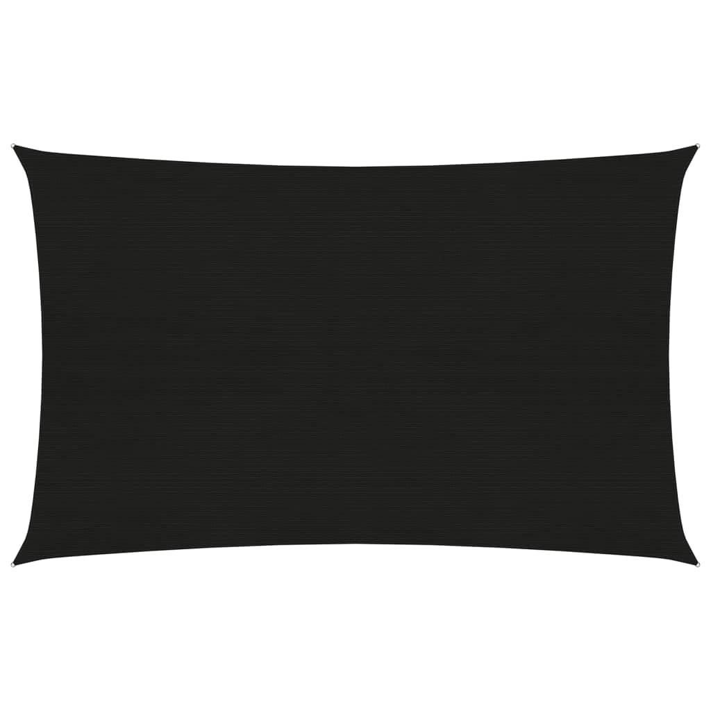 Vidaxl zonnezeil 160 g m² 3x5 m hdpe zwart