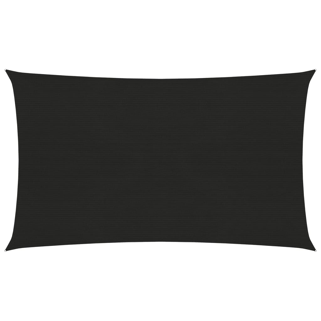 Vidaxl zonnezeil 160 g m² 4x7 m hdpe zwart