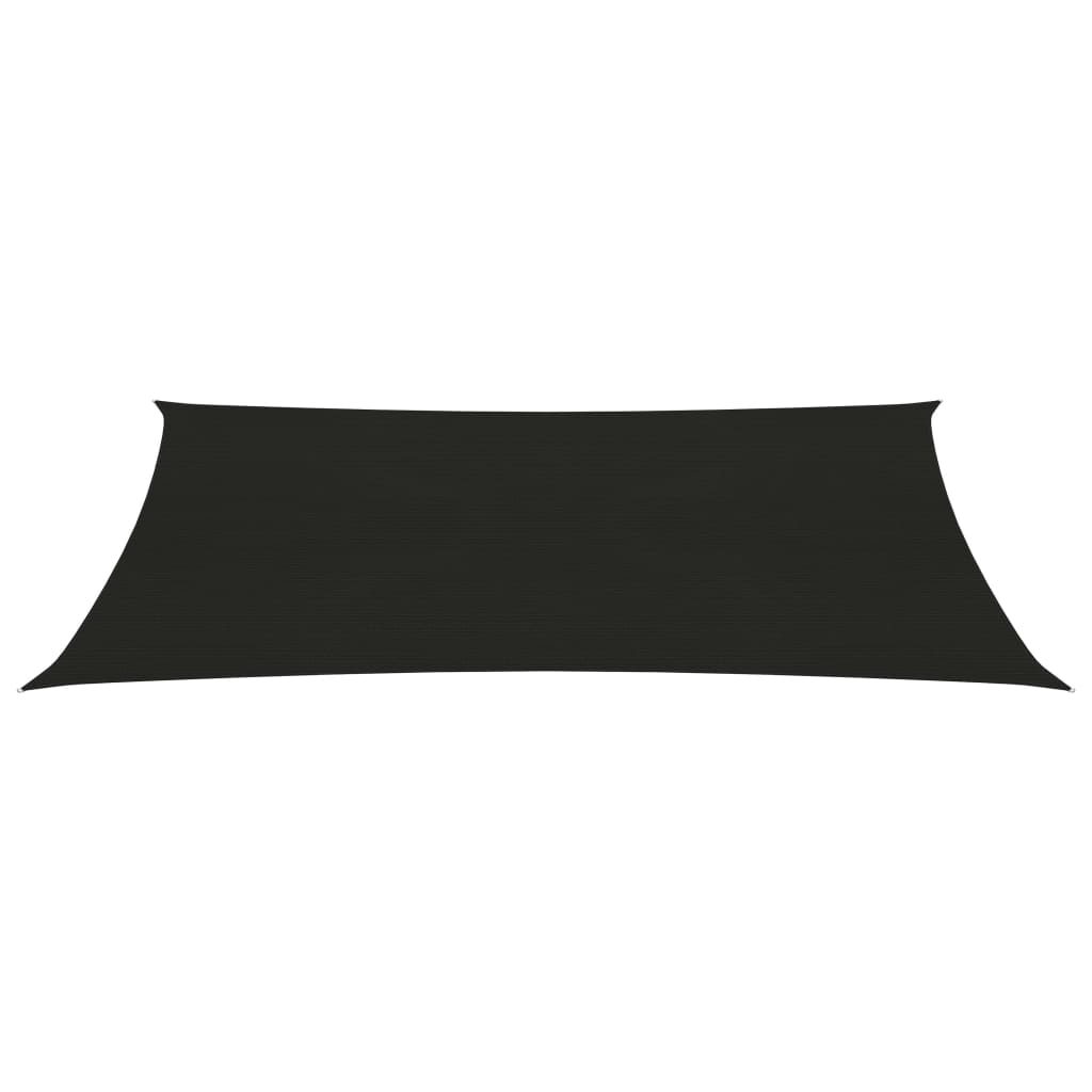 Vidaxl zonnezeil 160 g m² 4x7 m hdpe zwart