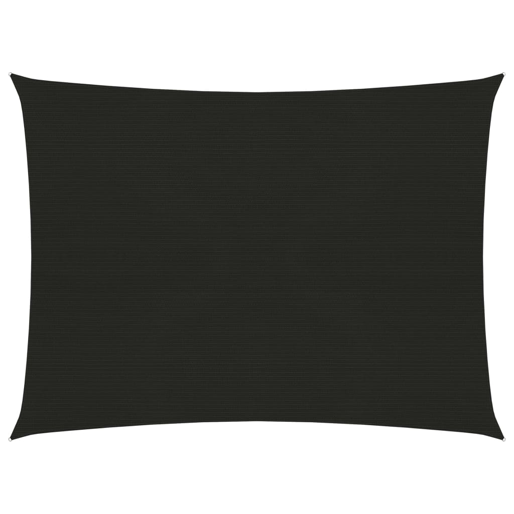 Vidaxl zonnezeil 160 g m² 6x7 m hdpe zwart