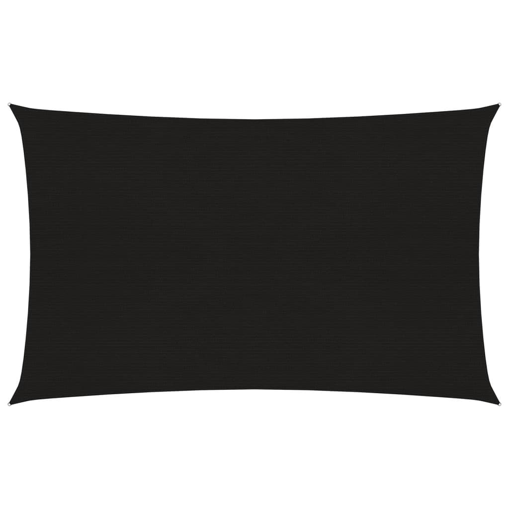 Vidaxl zonnezeil 160 g m² rechthoekig 6x8 m hdpe zwart