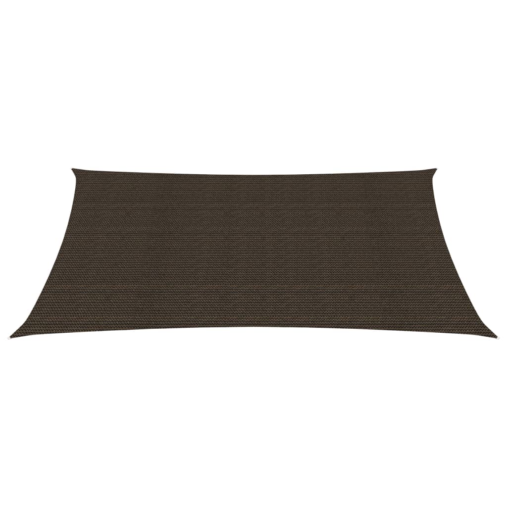 Vidaxl zonnezeil 160 g m² 5x6 m hdpe bruin