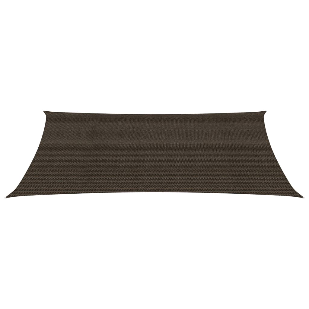 Vidaxl zonnezeil 160 g m² 5x7 m hdpe bruin