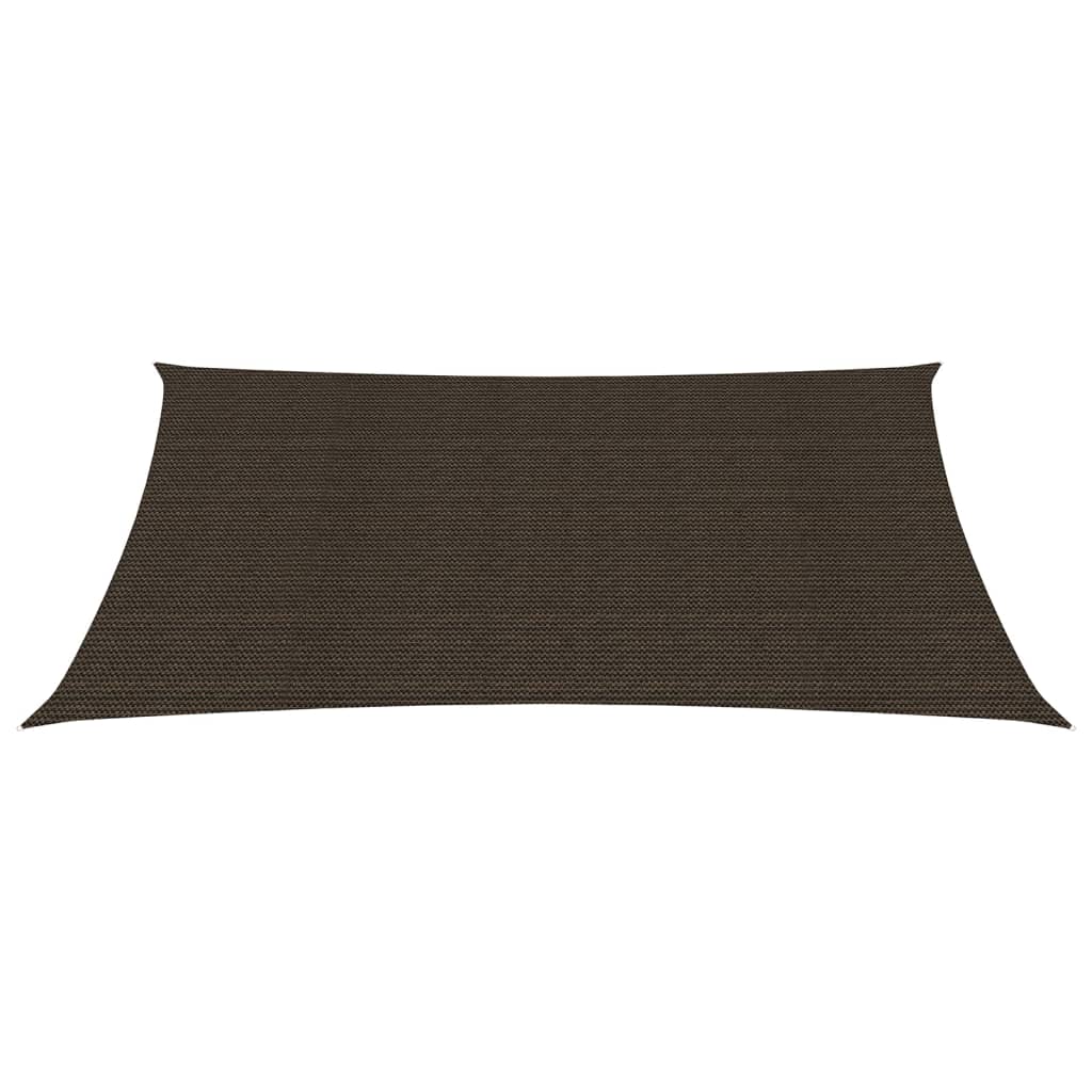 Vidaxl zonnezeil 160 g m² 6x7 m hdpe bruin