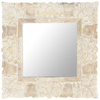 Vidaxl spiegel 50x50 cm massief mangohout wit