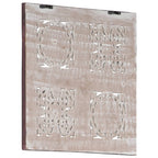 Vidaxl wandpaneel handgesneden 40x40x1,5 cm mdf bruin en wit