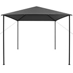 Vidaxl prieel 180 g m² 3x3 m stof en staal antraciet