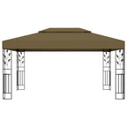 VidaXL Prieel met dubbel dak 180 g m² 3x4 m taupe