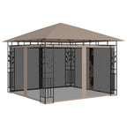 VidaXL Prieel met klamboe 3x3x2,73 m 180 g/m² taupe