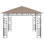 VidaXL Prieel met klamboe 3x3x2,73 m 180 g/m² taupe